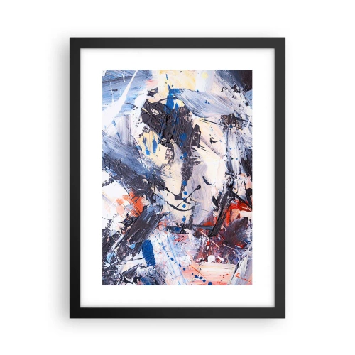 Poster in black frame - Crazy Dance of Abstraction - 30x40 cm