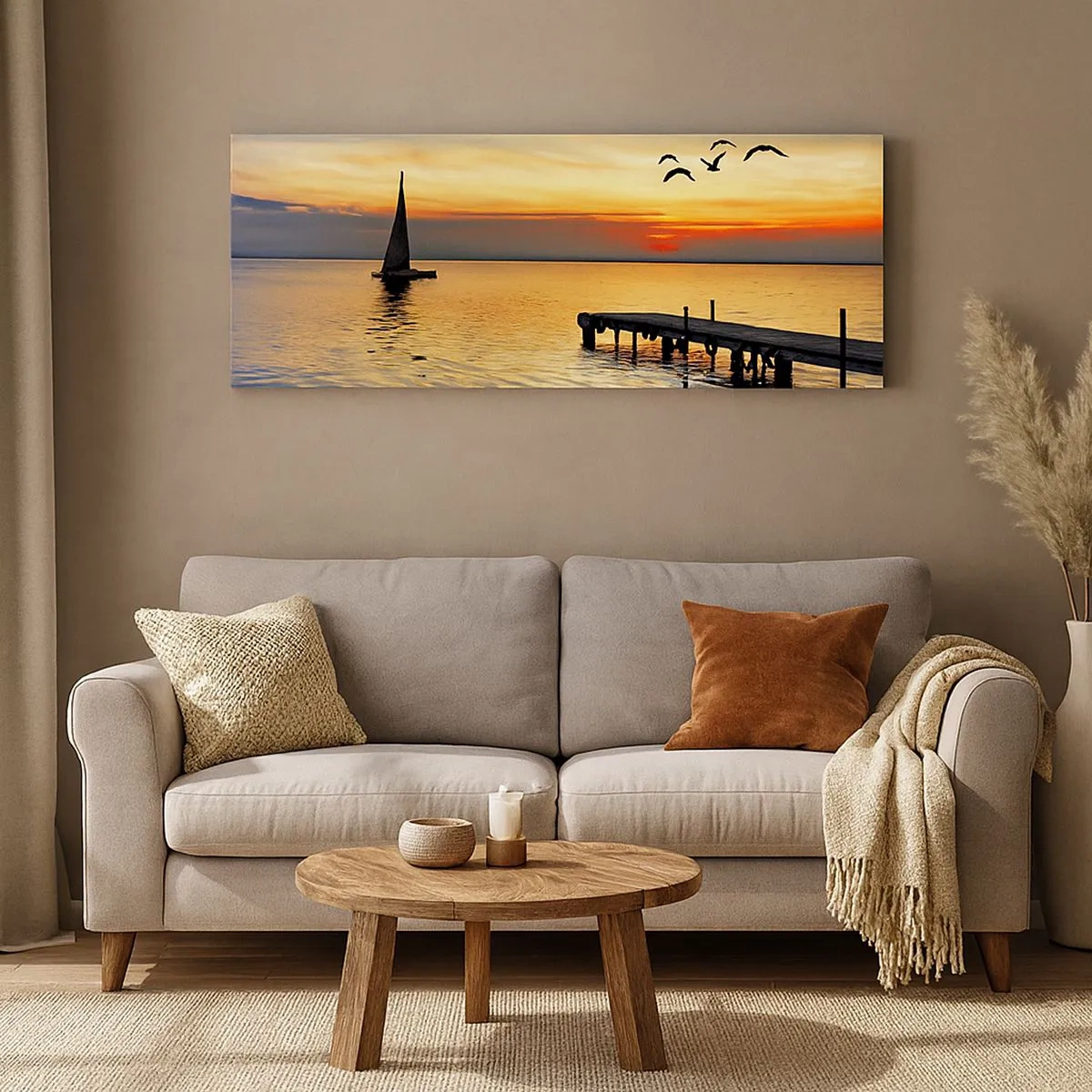 Canvas picture - Evening Returns - 100x40 cm