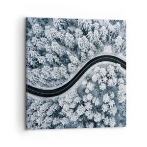 Canvas picture - Through Wintery Forest - 70x70 cm