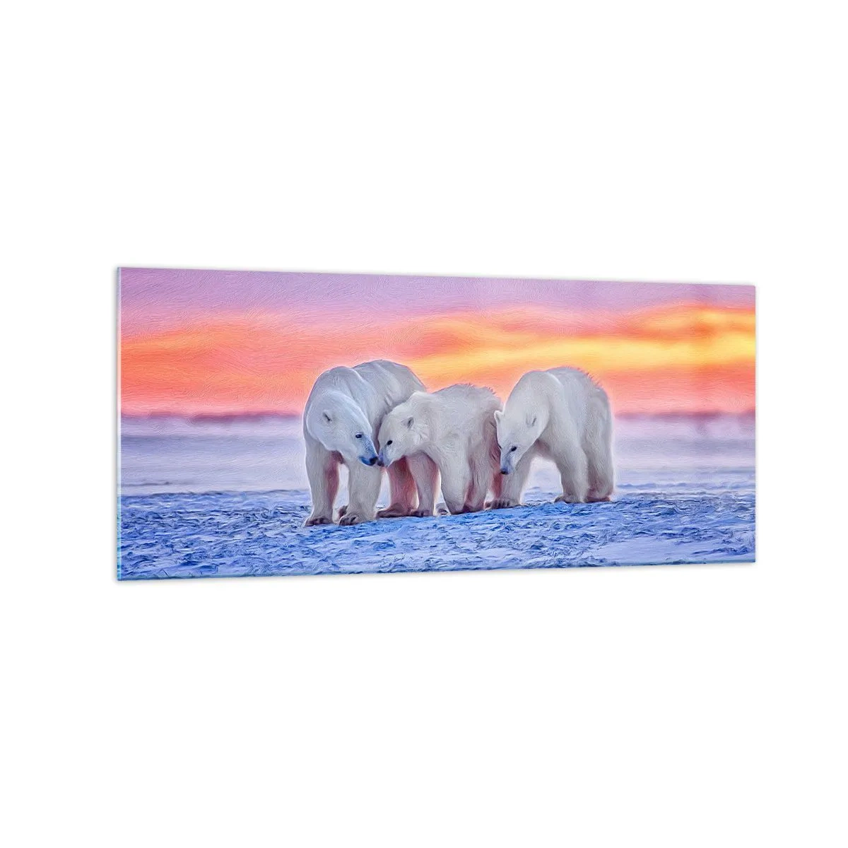 Glass picture - Family Warmth Is Enough - 120x50 cm
