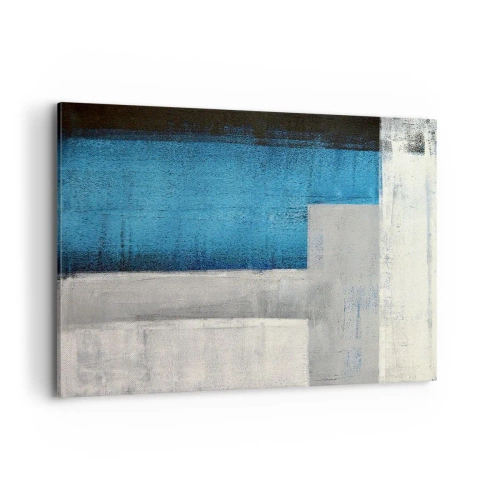 Canvas picture - Poetic Composition of Blue and Grey - 120x80 cm
