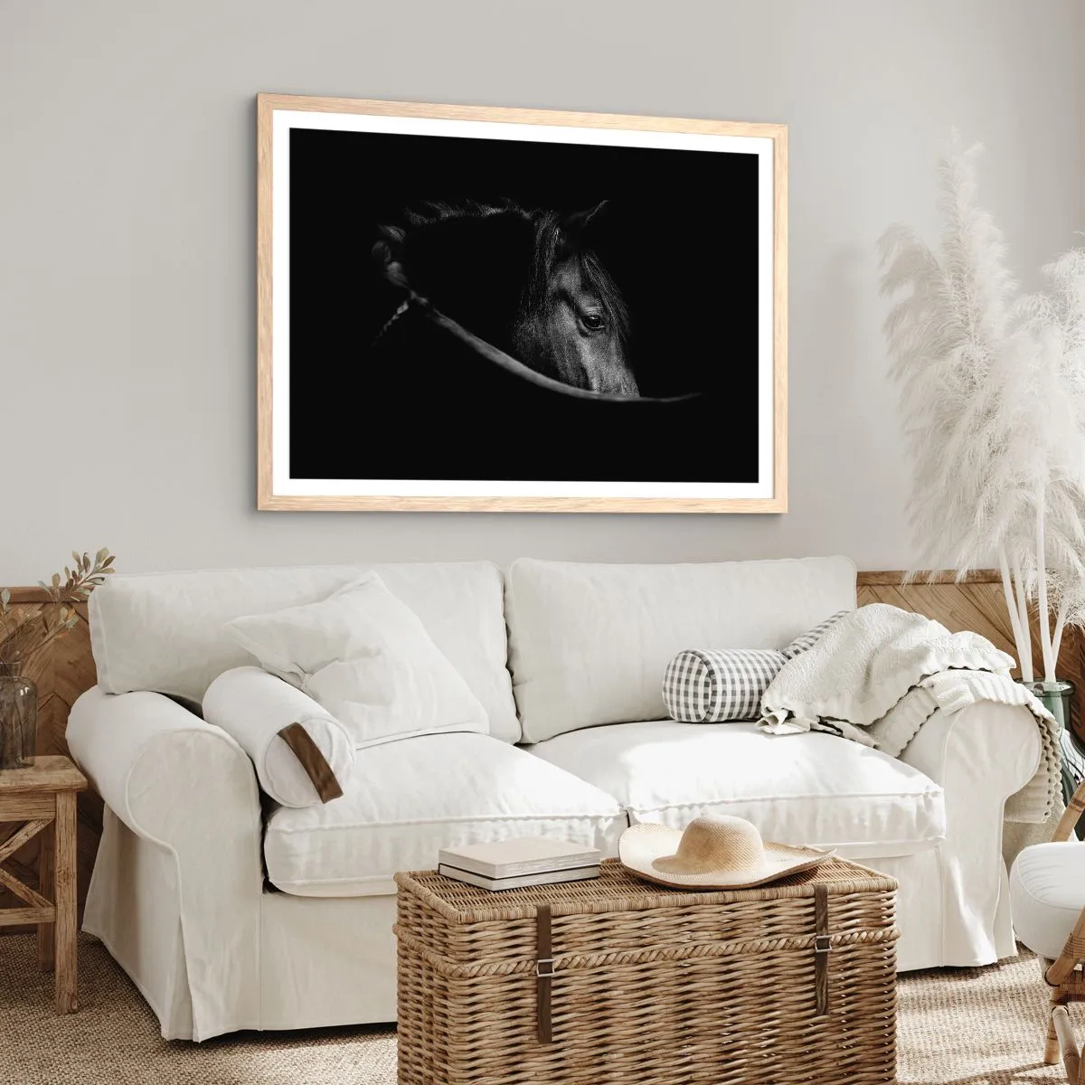 Poster in light oak frame - Black Prince - 100x70 cm