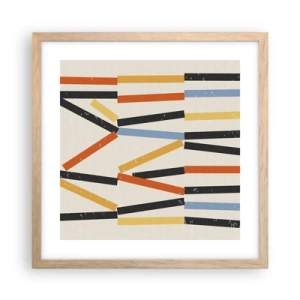 Poster in light oak frame - Horizontal Composition - 40x40 cm