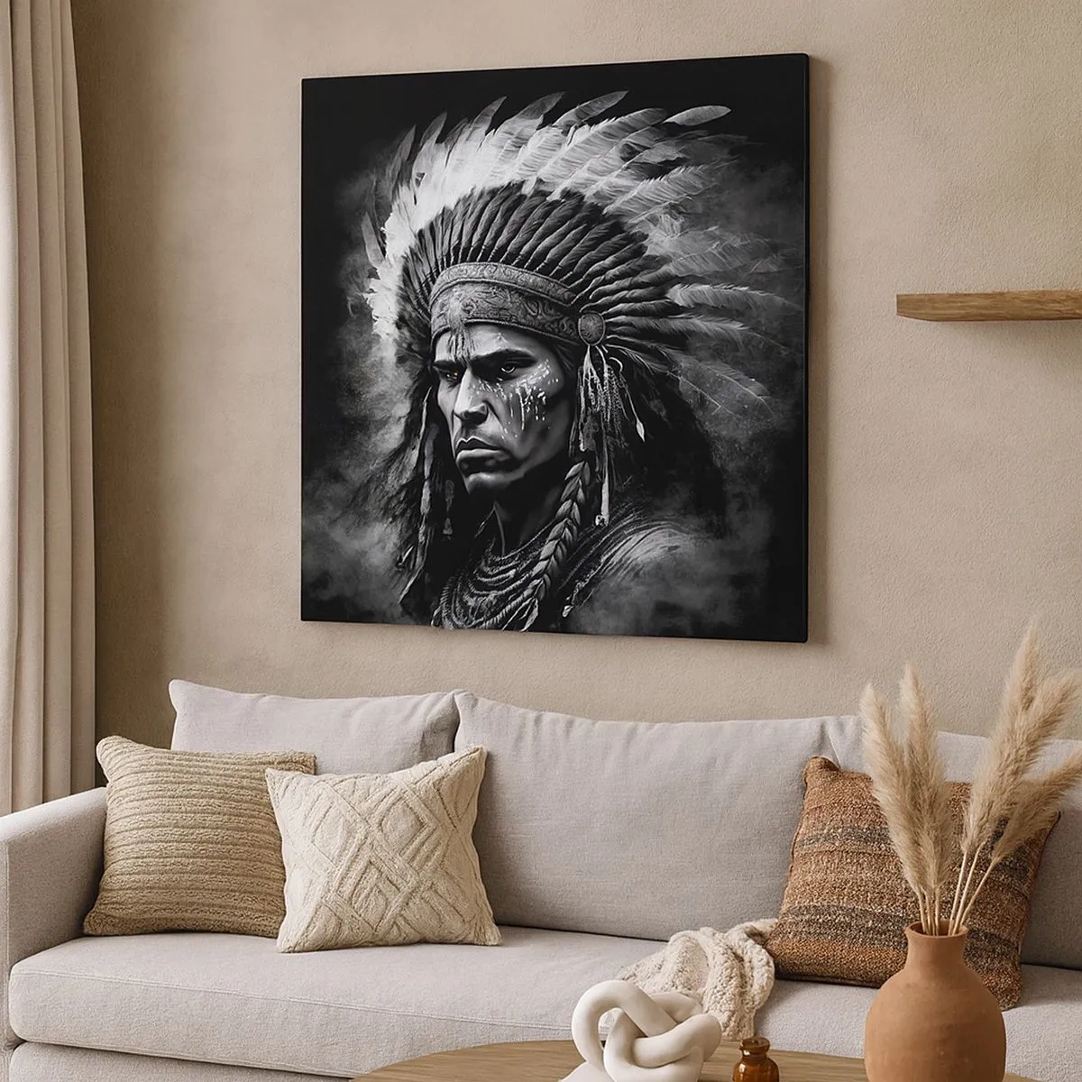 Canvas picture - Chief and Warrior - 30x30 cm