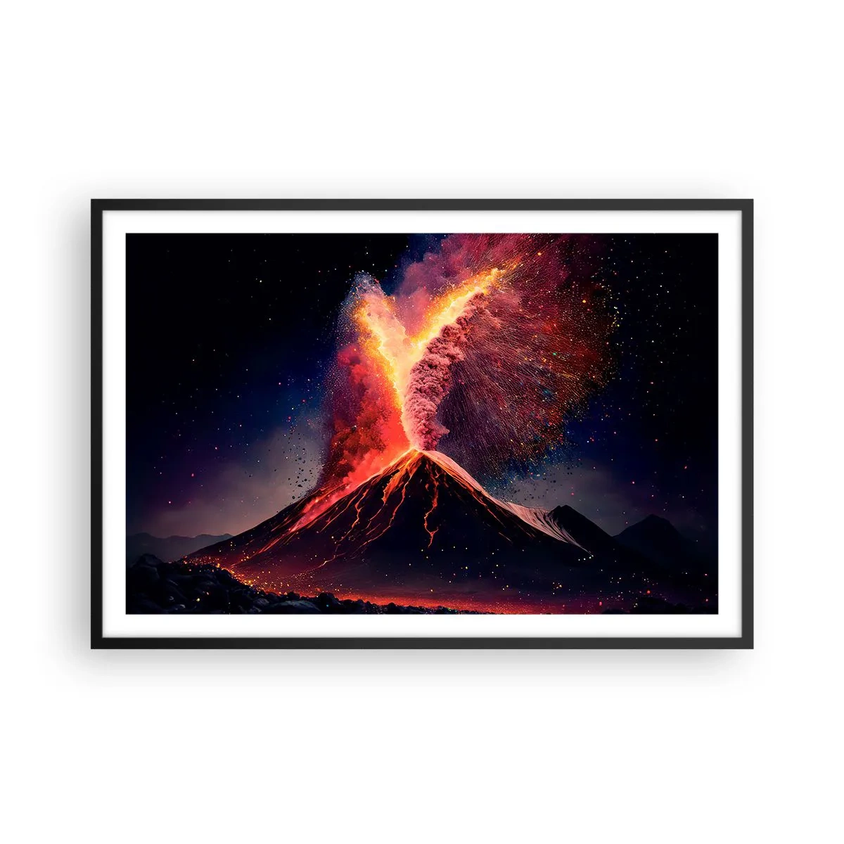 Poster in black frame - Beauty and Threat - 91x61 cm