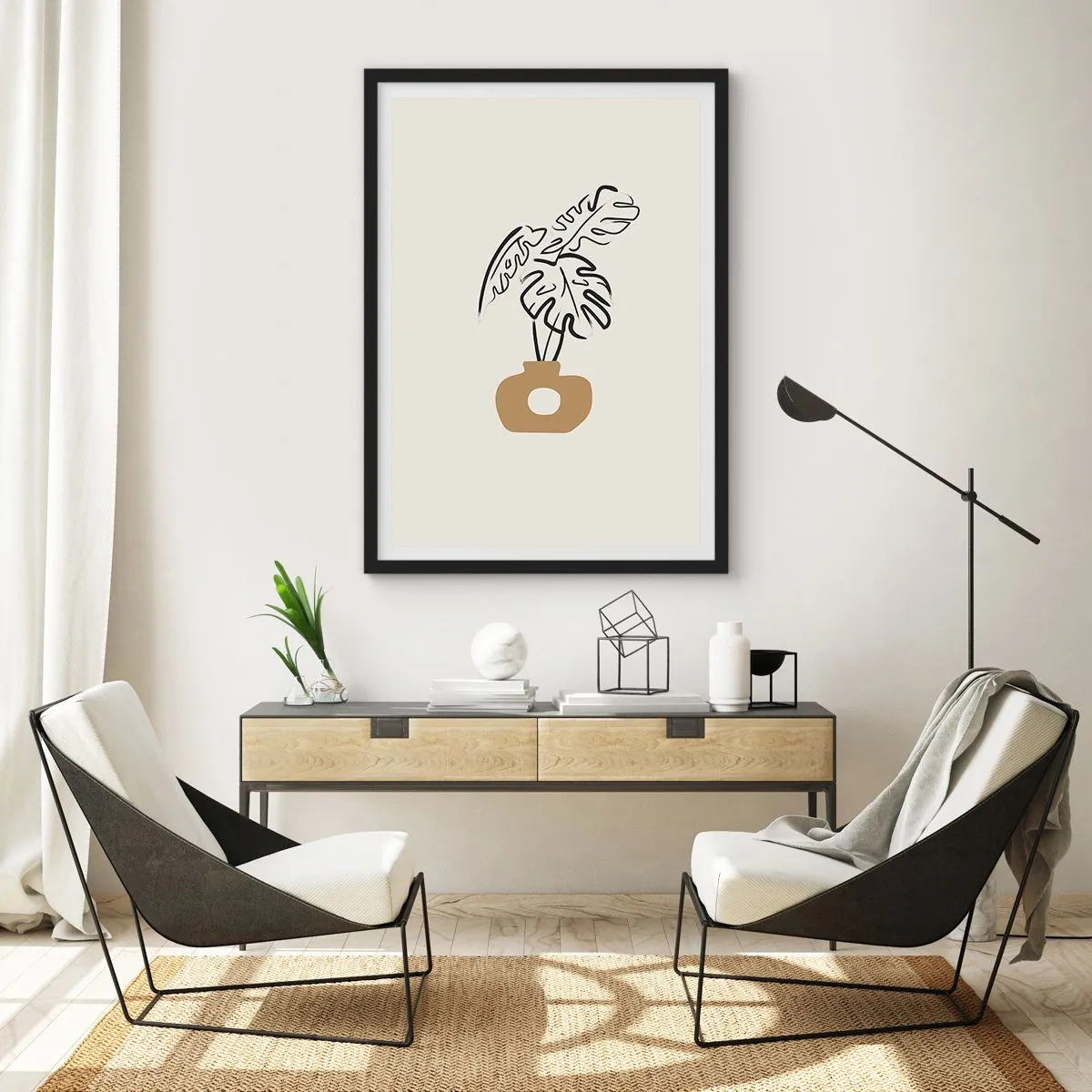 Poster in black frame - Monstera - House Decoration - 40x50 cm