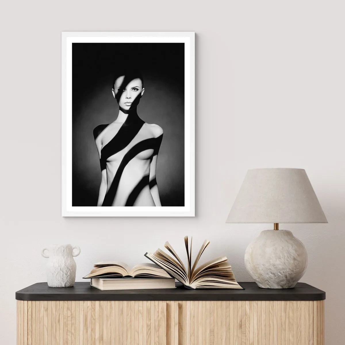 Poster in white frmae - In the Light and in the Shadow - 40x50 cm