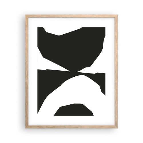 Poster in light oak frame - Positive - Negative - 40x50 cm
