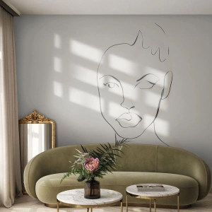 Photo Wallpaper Premium Sand - Outline of Sensuality - Woman, Graphics, Piece - 500x350 cm