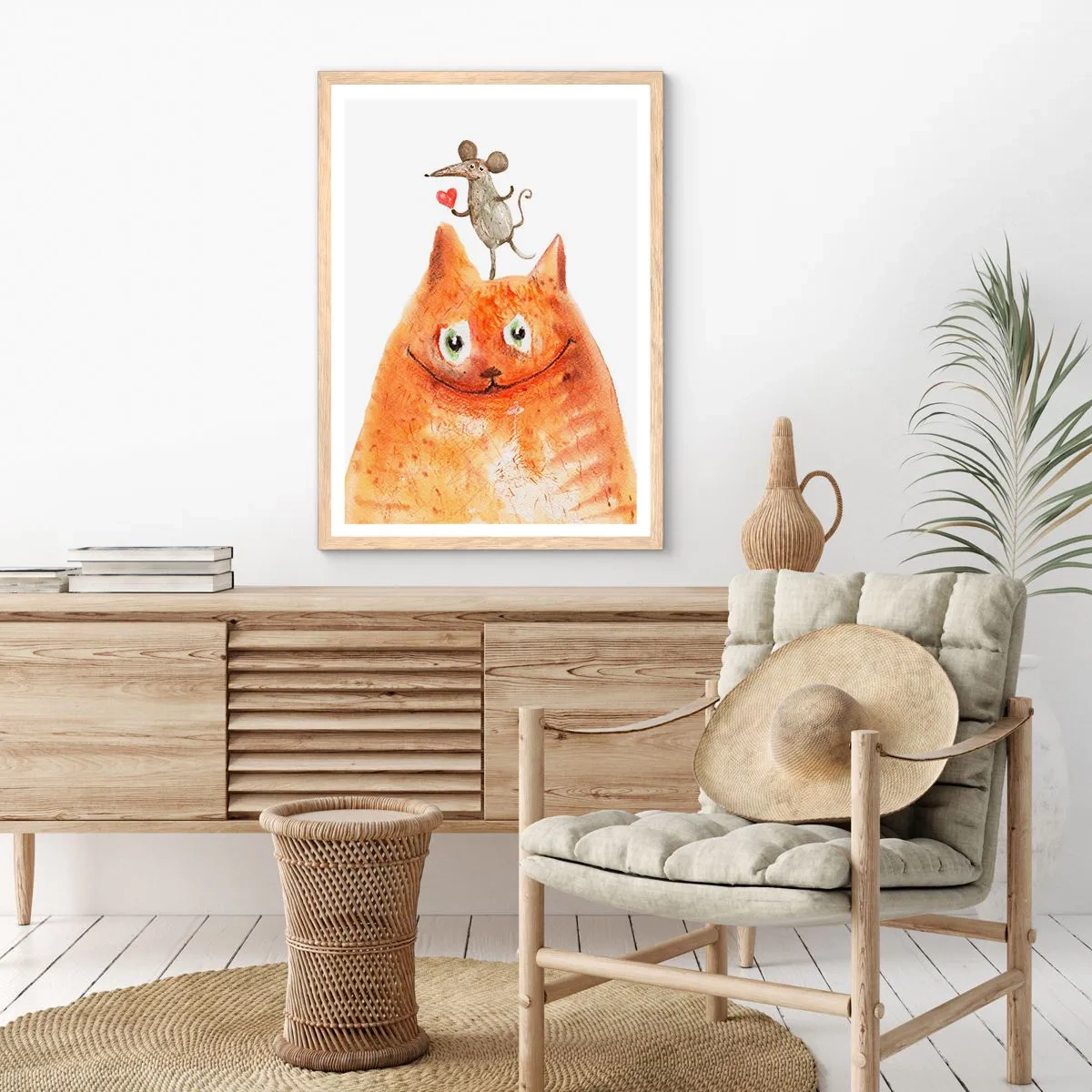 Poster in light oak frame - Love Paradoxes - 30x40 cm