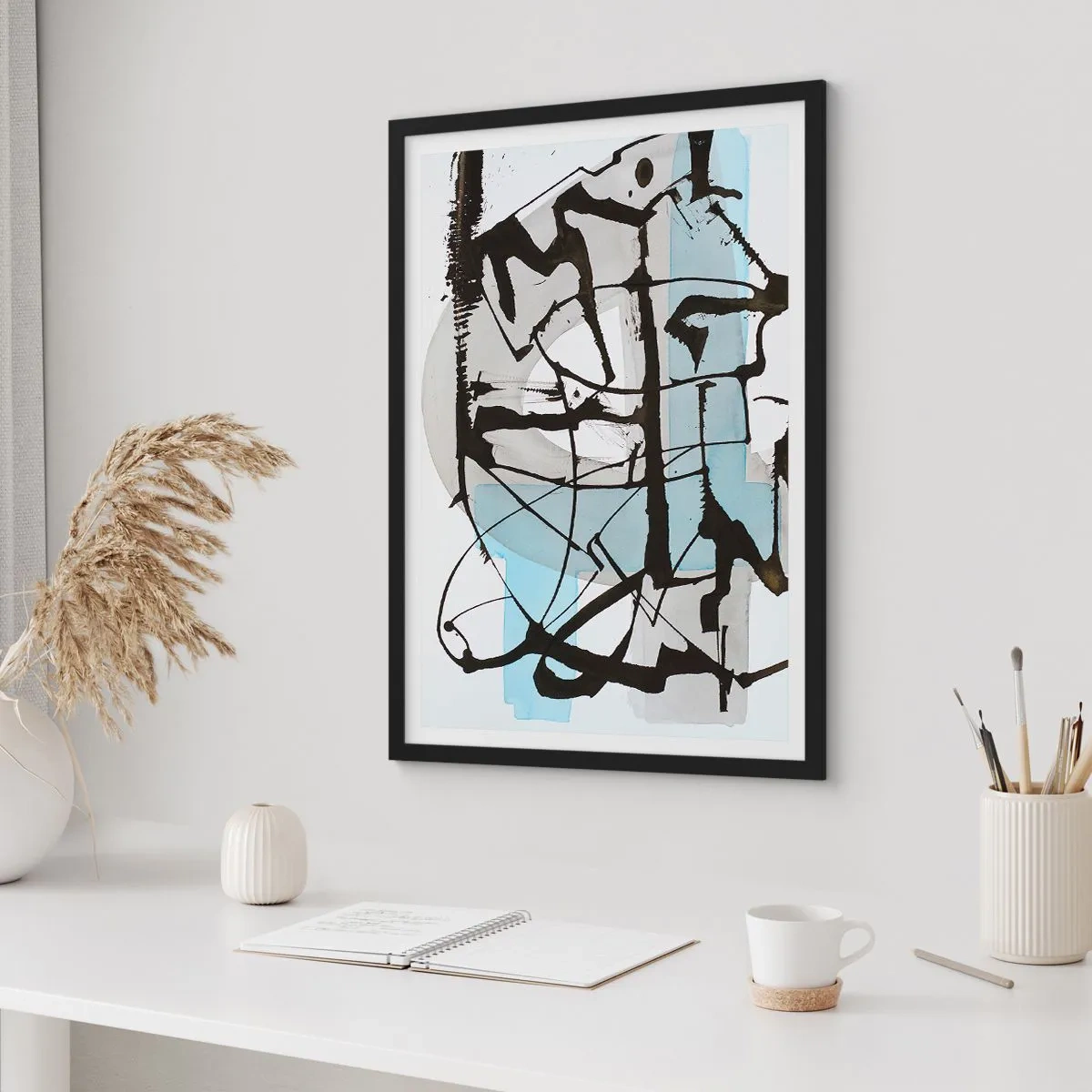 Poster in black frame - After All Blue - 30x40 cm