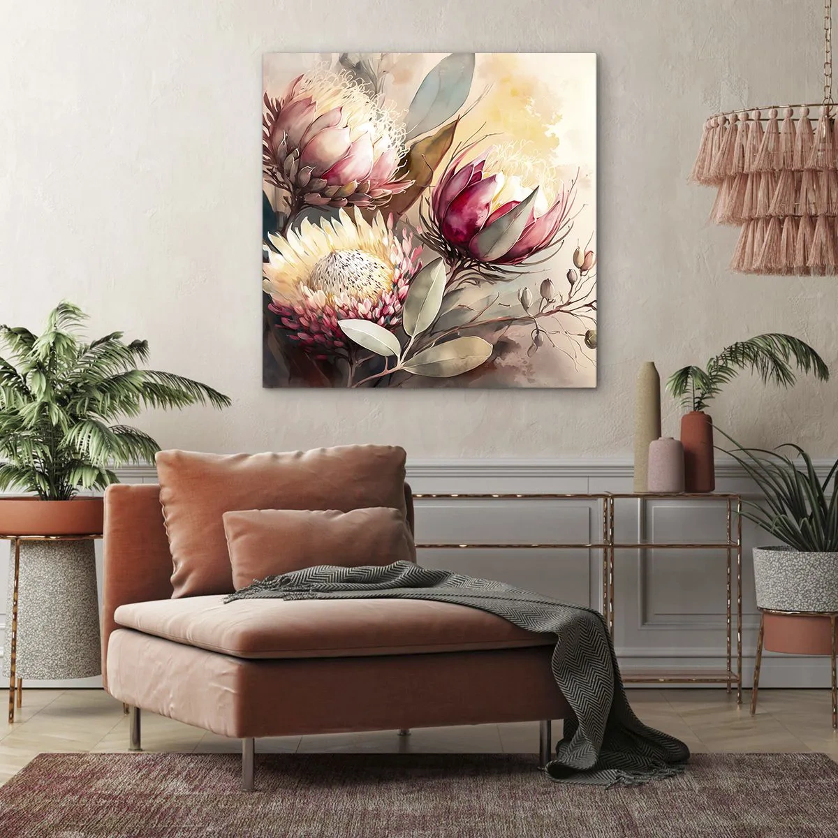 Canvas picture - Profile and En Face - 40x40 cm