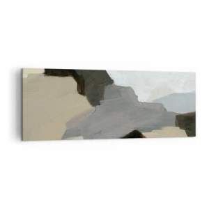 Canvas picture - Abstract: Crossroads of Grey - 140x50 cm