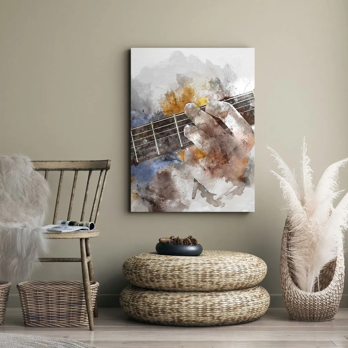 Canvas picture - Poetry Between Strings - 45x80 cm