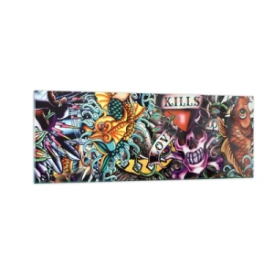 Glass picture - Dream of a Tattoo Artist - 140x50 cm