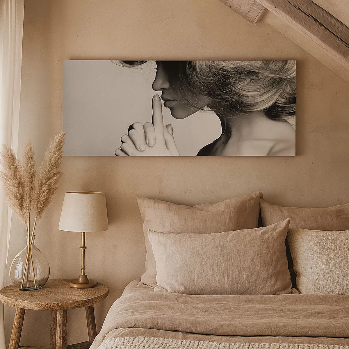 Canvas picture - Listening to Herself - 100x40 cm