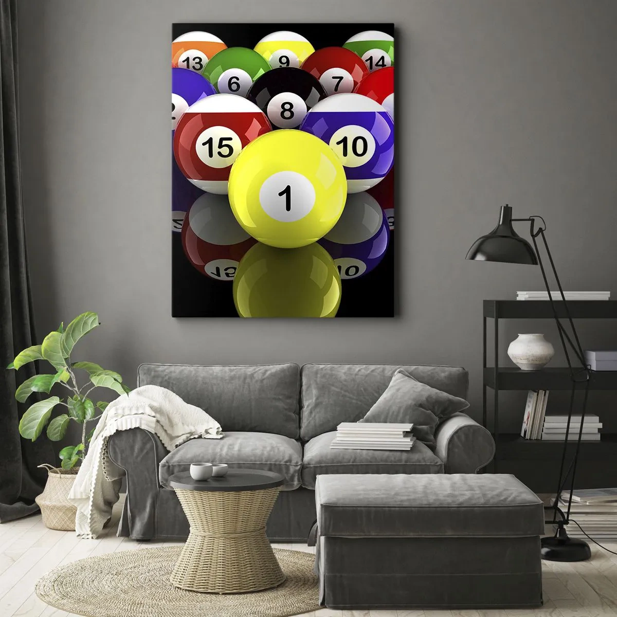 Canvas picture - Different Colours of a Game - 50x70 cm