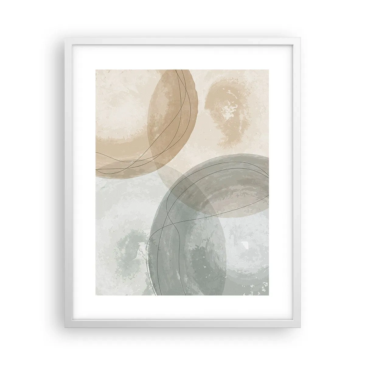 Poster in white frmae - Permeation of Worlds - 40x50 cm