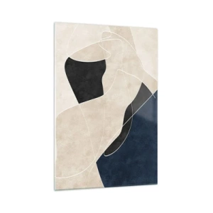 Glass picture - Abstract Composition - Contrast of Colours - 70x100 cm