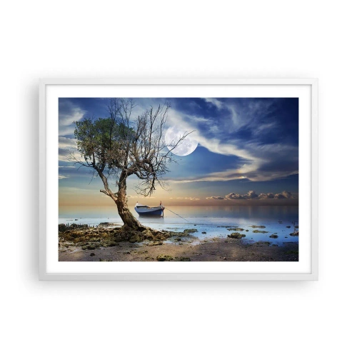 Poster in white frmae - Is this the Beginning or the End? - 70x50 cm