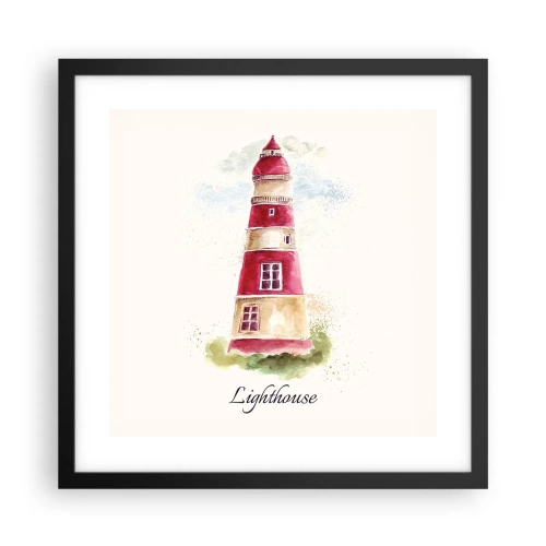 Poster in black frame - Around It the Weather Is Always Nice - 40x40 cm