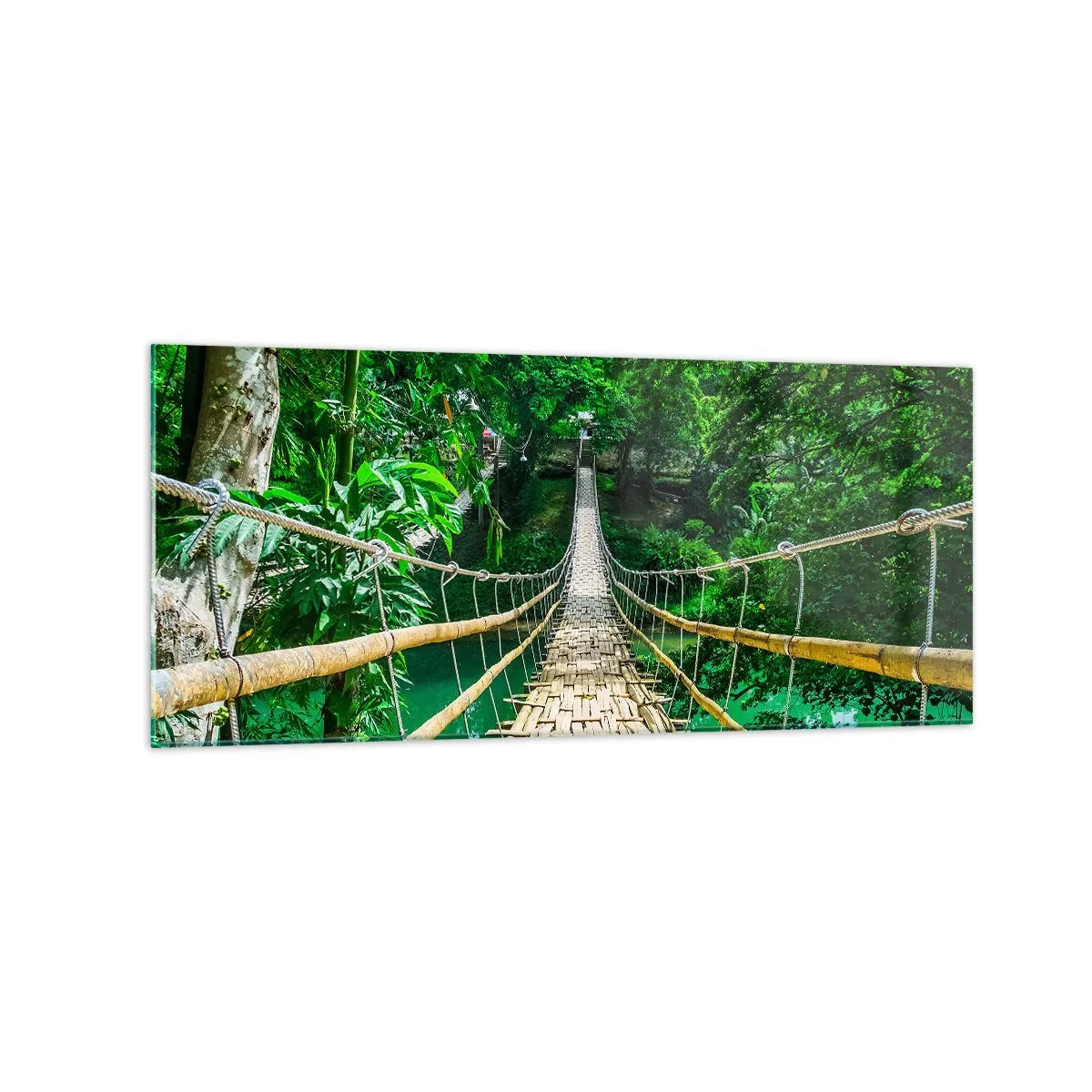 Glass picture - Small Bridge over the Green - 120x50 cm