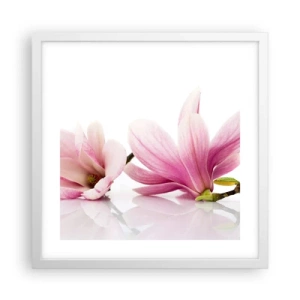 Poster in white frmae - Delicate Like a Spring Breeze - 40x40 cm