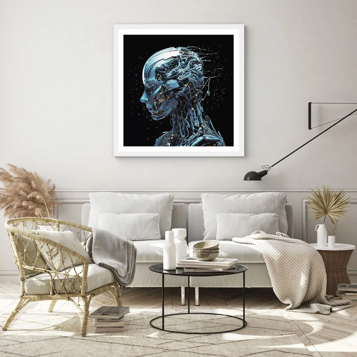 Poster in white frmae - Technology Is a Woman - 50x50 cm