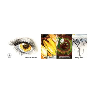 Photo Wallpaper Sample Self-Adhesive Deluxe Sticker - Look Hot As a Summer - Abstraction, Graphics, Eye - 100x30 cm