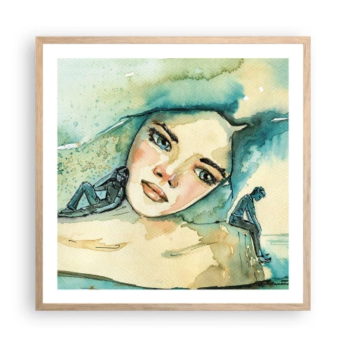 Poster in light oak frame - Am I Blue? - 60x60 cm