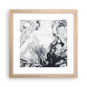 Poster in light oak frame - Earth's Interior - 30x30 cm