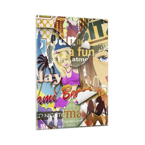 Glass picture - Holiday Flashbacks - 50x70 cm