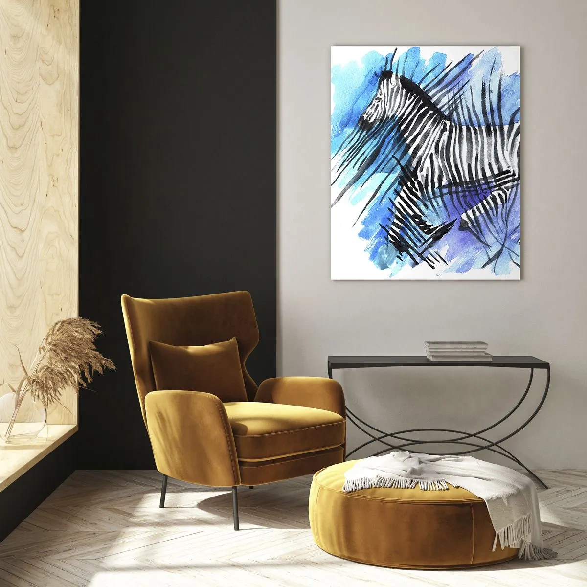 Glass picture - Hidden in Stripes - 50x70 cm