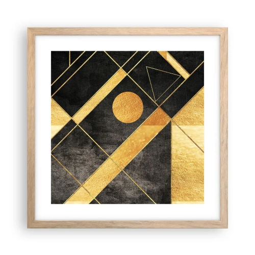 Poster in light oak frame - Sun of the Desert - 40x40 cm