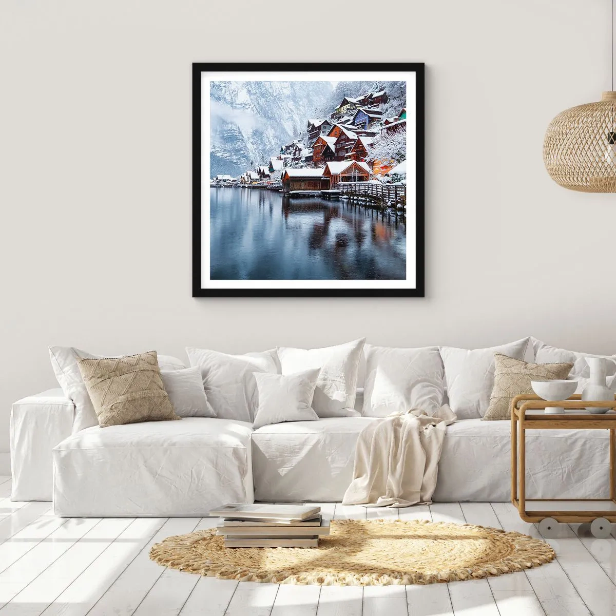Poster in black frame - In Winter Decoration - 50x50 cm