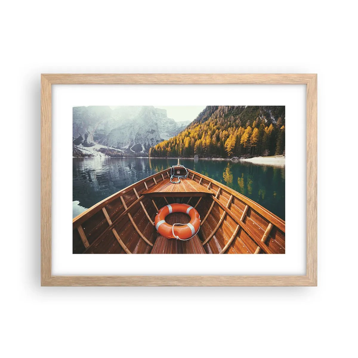 Poster in light oak frame - Mountain Hike - 40x30 cm