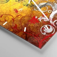 Clock face with lines