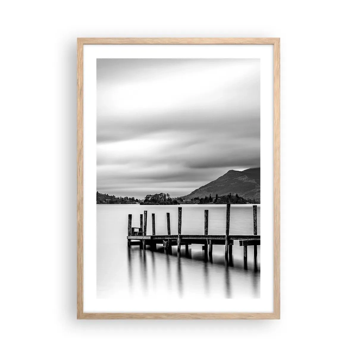 Poster in light oak frame - Tranquility and Power - 50x70 cm