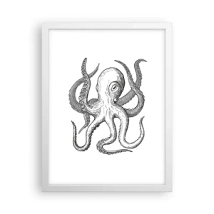 Poster in white frmae - Dancing with the Waves - 30x40 cm