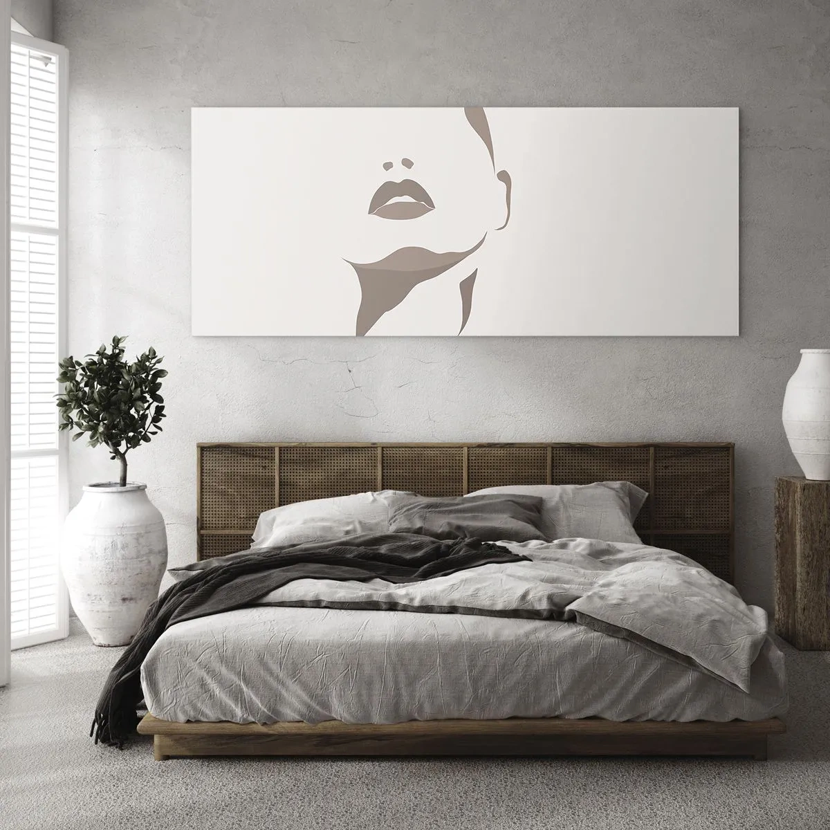 Glass picture - Created with Light and Shadow - 100x40 cm