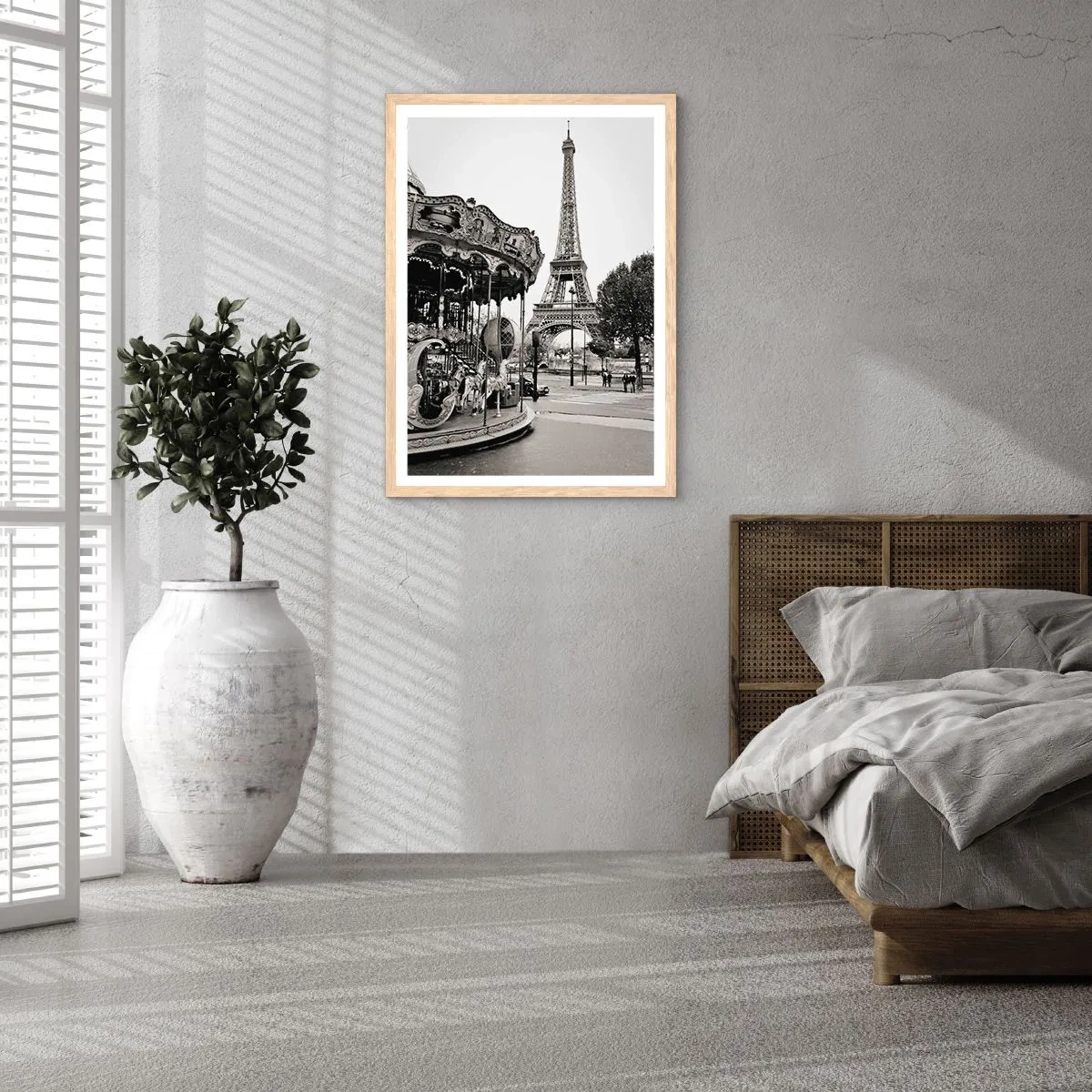 Poster in light oak frame - Such Fun Only in Paris - 61x91 cm