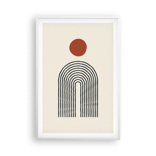 Poster in white frmae - Magnetism of Shapes and Colours - 61x91 cm