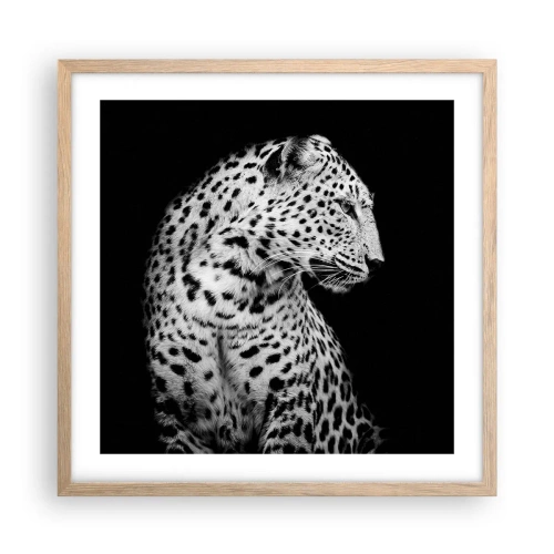 Poster in light oak frame - A Perfect Right Profile  - 50x50 cm