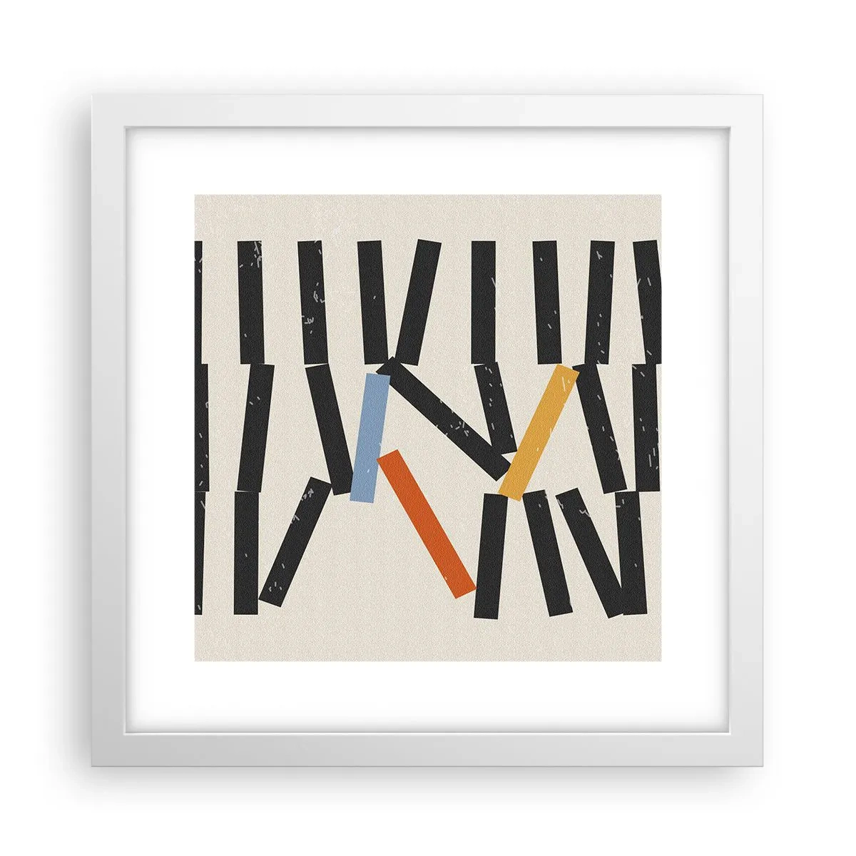 Poster in white frmae - Domino - Composition - 30x30 cm