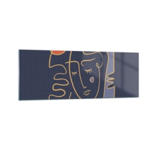 Glass picture - Deeply In Thoughts - 140x50 cm