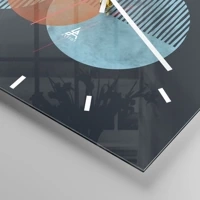 Clock face with lines