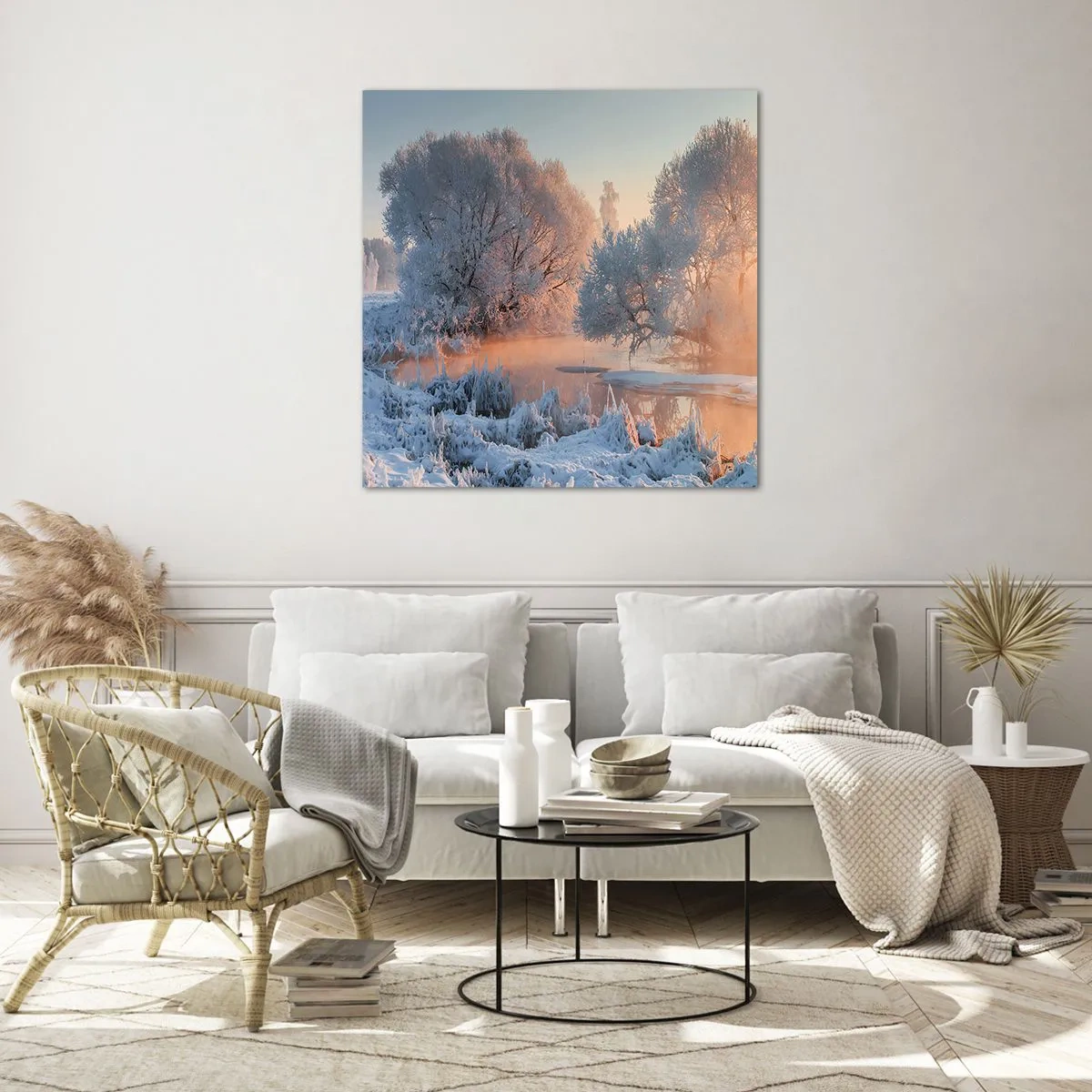 Glass picture - Everything Shines in Sunny Crystal - 70x70 cm