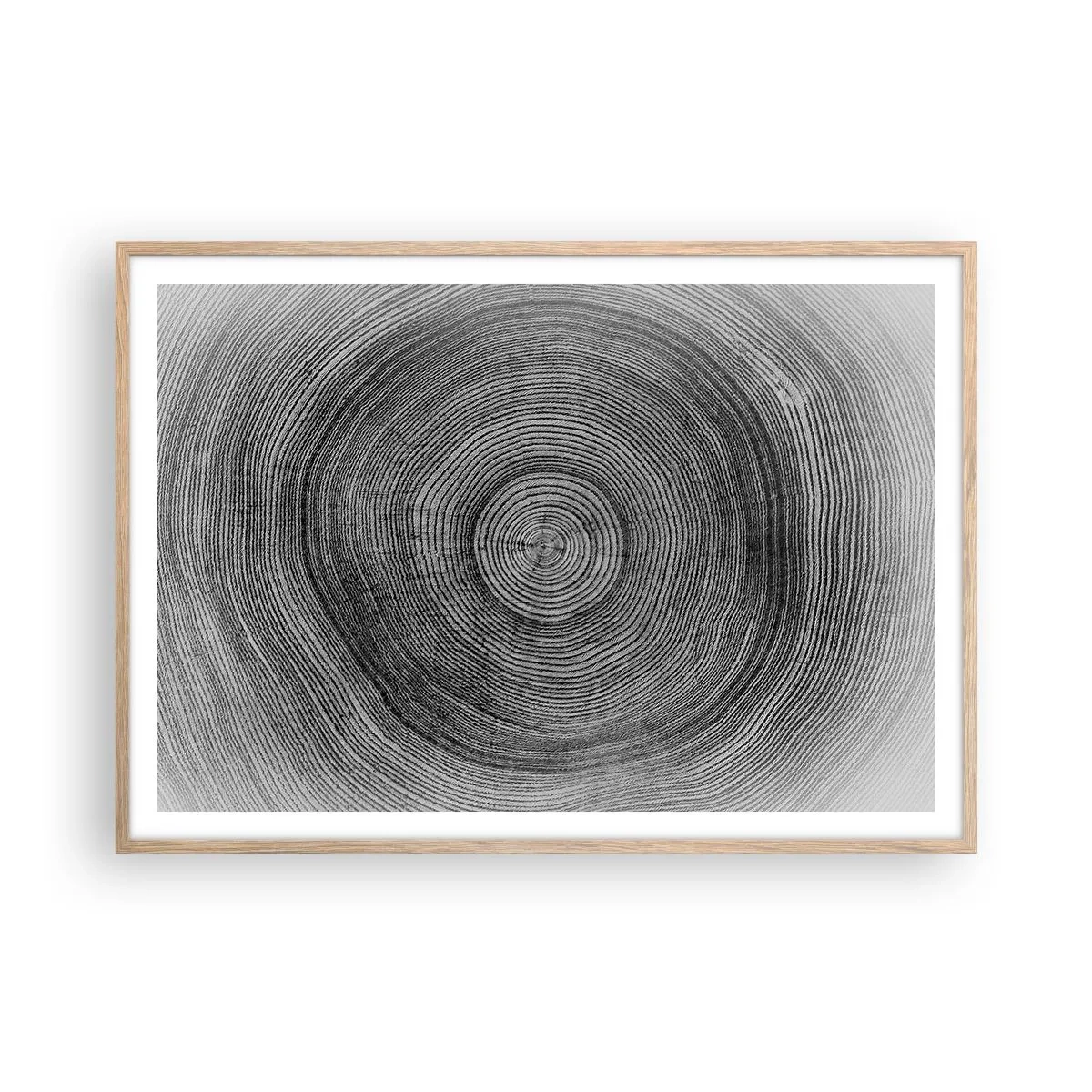 Poster in light oak frame - Sign of the Time - 100x70 cm