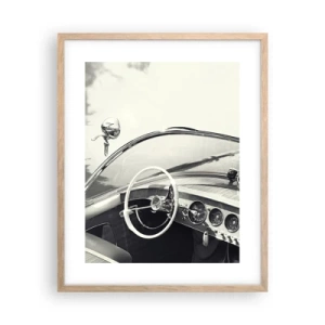 Poster in light oak frame - Weather for the Rich - 40x50 cm