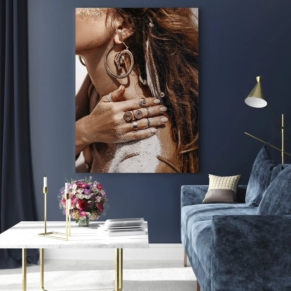 Glass picture - Queen of a Wild Beach - 50x70 cm